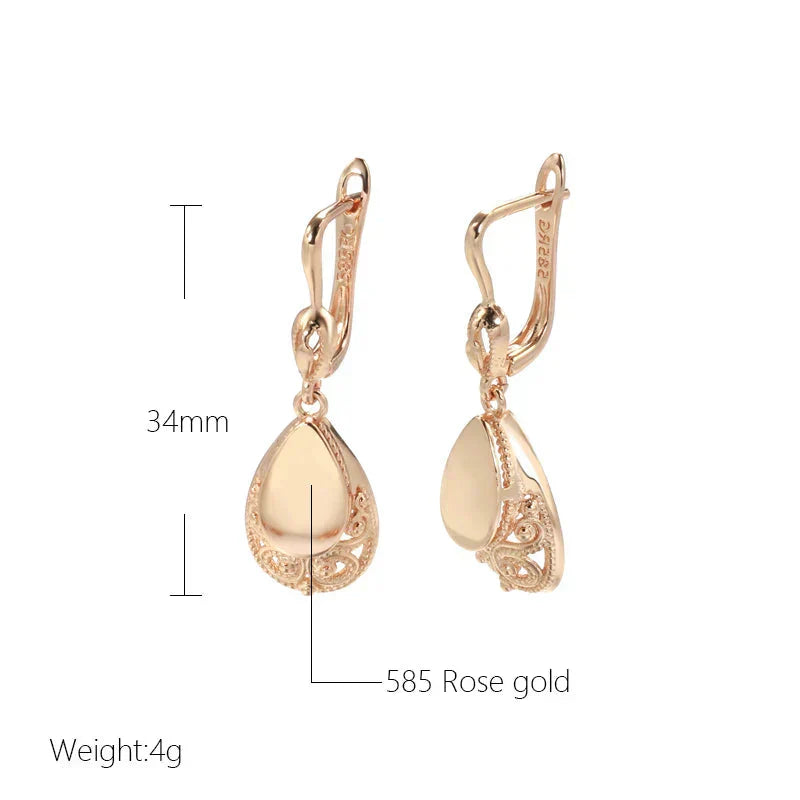 Merle Drop Gold Earrings
