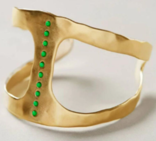 Vintage Open Ring with Inlaid Turquoise Stones