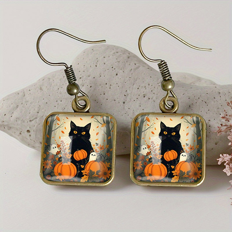 Unique Cat Autumn Earrings