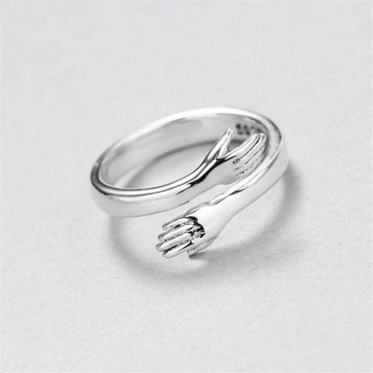 Adjustable Silver Embrace Ring