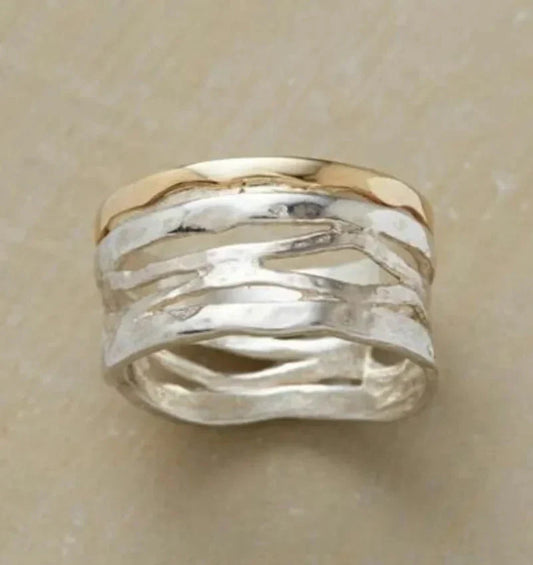Vintage Layered Silver Ring