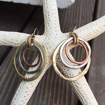 Artistic Gold & Silver Earrings