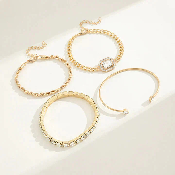 Bliss - Radiant 18K Gold Bracelet Set